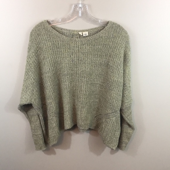 Anthropologie Sweaters - Anthro Moth green and gray marled swing sweater